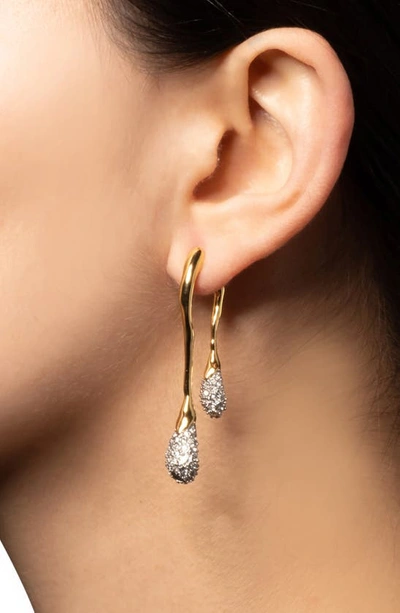 Shop Alexis Bittar Solanales Crystal Ear Jackets In Gold