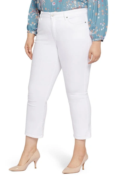 Shop Nydj Marilyn Ankle Straight Leg Jeans In Optic White