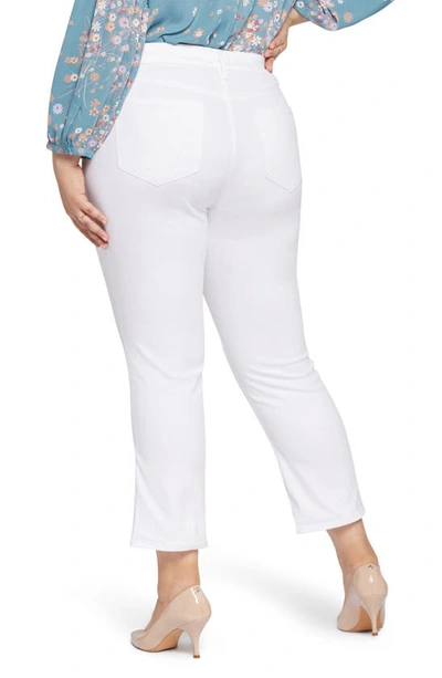 Shop Nydj Marilyn Ankle Straight Leg Jeans In Optic White
