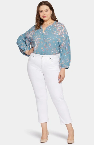 Nydj Marilyn Ankle Straight Leg Jeans In Optic White