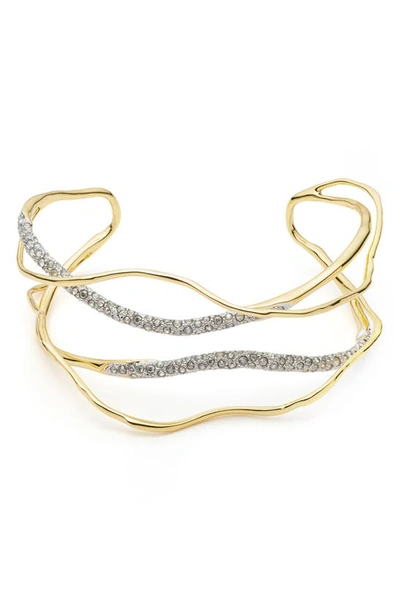 Shop Alexis Bittar Solanales Crystal Cuff Bracelet In Crystals