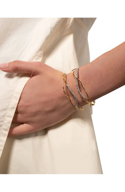 Alexis Bittar Solanales Embellished 14kt Gold-plated Cuff In Crystals