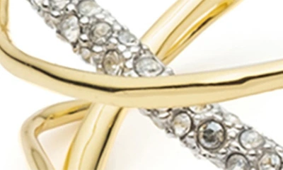 Alexis Bittar Solanales Embellished 14kt Gold-plated Cuff In Crystals