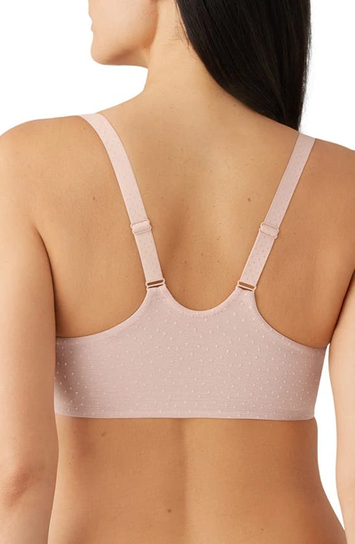 Wacoal Back Appeal Polka-dot Contour Bra In Rose Dust