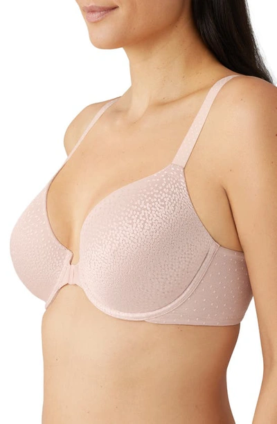Wacoal Back Appeal Polka-dot Contour Bra In Rose Dust
