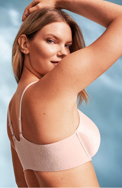 Wacoal Back Appeal Polka-dot Contour Bra In Rose Dust