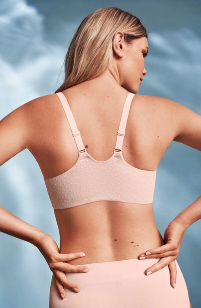 Wacoal Back Appeal Polka-dot Contour Bra In Rose Dust