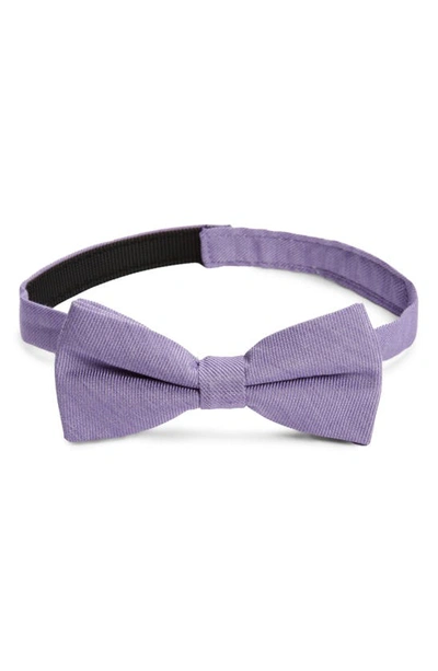Shop Nordstrom Kids' Werner Solid Silk Blend Bow Tie In Werner Purple