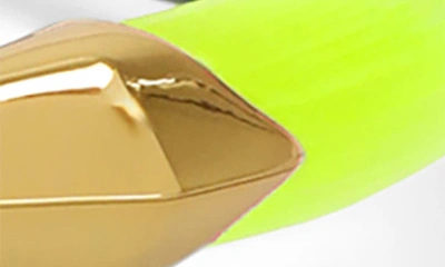 Shop Alexis Bittar Mirrored Pyramid Lucite® Cuff Bracelet In Neon Yellow