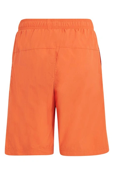 Shop Adidas Originals Kids' Adventure Recycled Nylon Shorts In Craft Orange