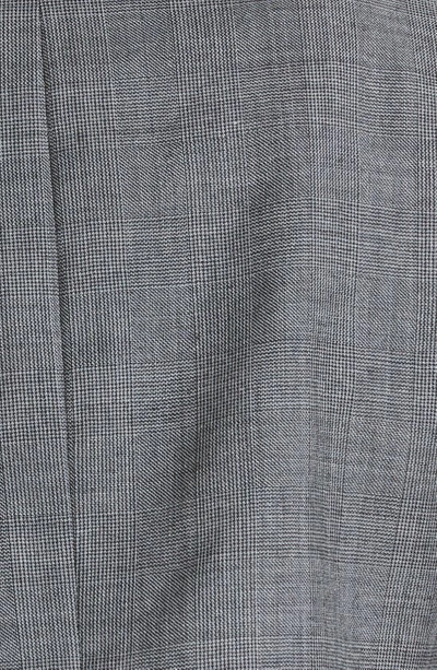 Shop R13 Plaid Tie Front Crop Wool Blazer In Dark Grey Glen Plaid
