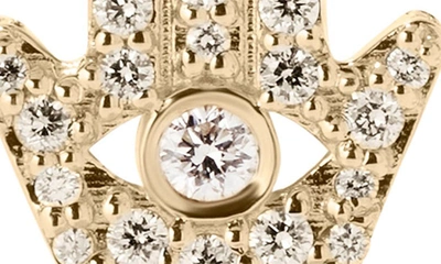 Lana Flawless Mismatched Hamsa Diamond Stud Earrings In Yellow