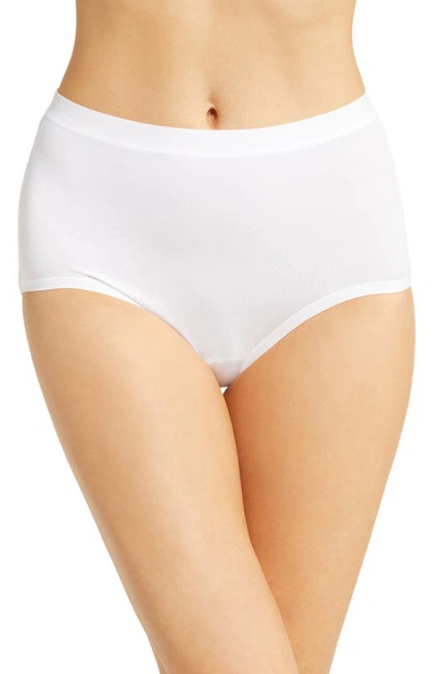 Shop Wacoal Understated Cotton Blend Briefs In White