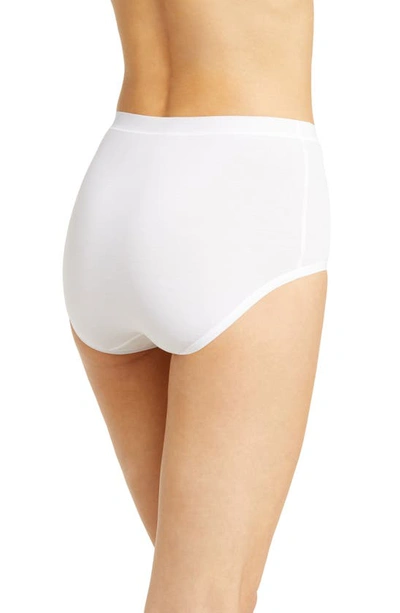 Wacoal Understated High-rise Stretch Cotton Briefs In White