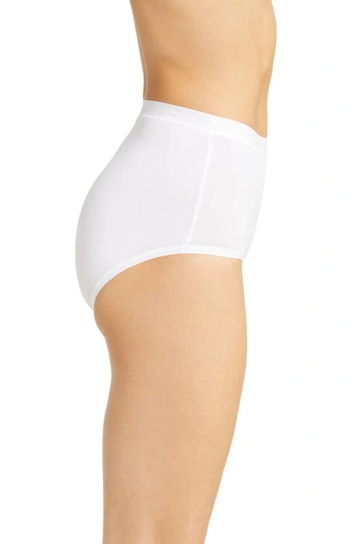 Wacoal Understated High-rise Stretch Cotton Briefs In White