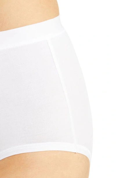 Wacoal Understated High-rise Stretch Cotton Briefs In White