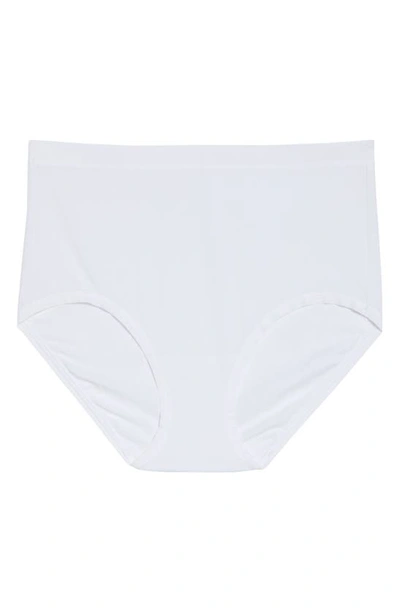 Wacoal Understated High-rise Stretch Cotton Briefs In White