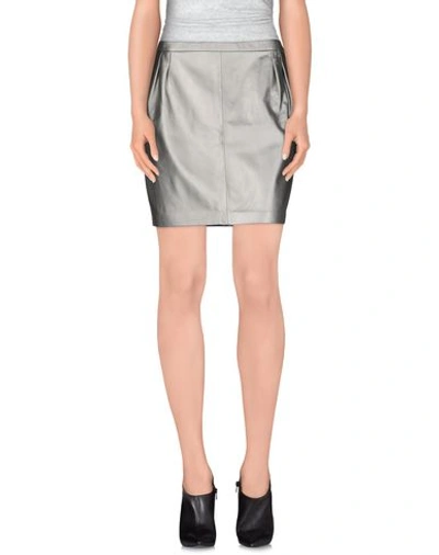 Blk Dnm Mini Skirt In Grey