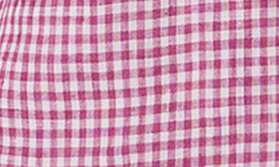 Rodd & Gunn Dunsaddle Check Short Sleeve Linen Button-up Shirt In Garnet