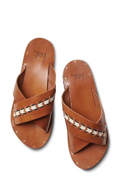Shop Beek Crisscross Slide Sandal In Tan/ Tan