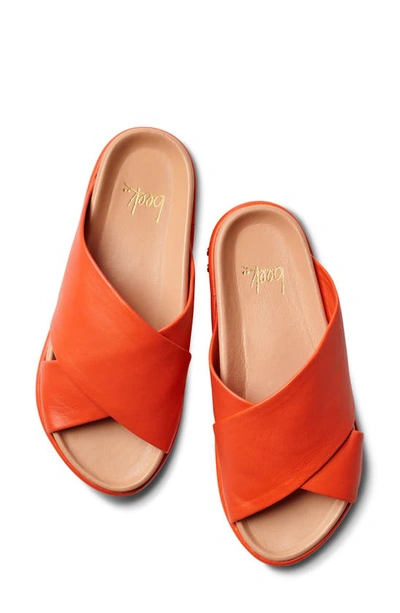 Shop Beek Kite Crisscross Slide Sandal In Tangerine