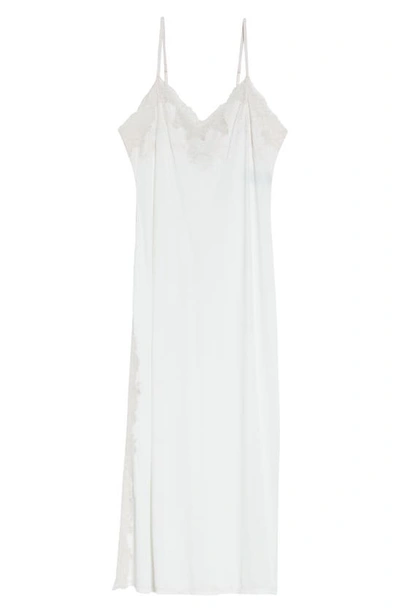 Shop Natori Enchant Lace Trim Nightgown In Ivory/ Shell Pink Lace