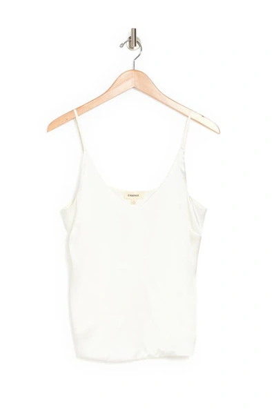 Shop L Agence Gabriella Silk Camisole In Ivory