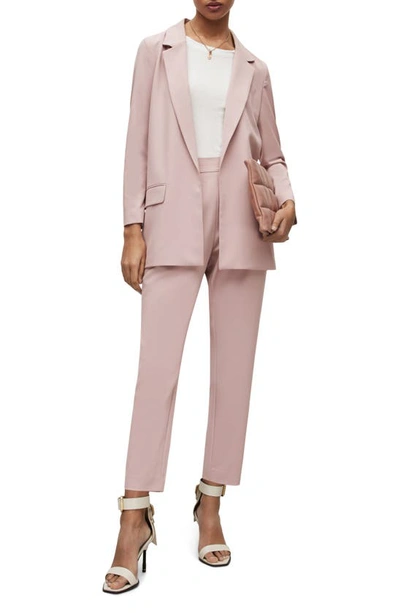 Allsaints Womens Aleida Open-front Stretch-woven Blazer Mauve Chalk Pi In Pale Orchid Pink