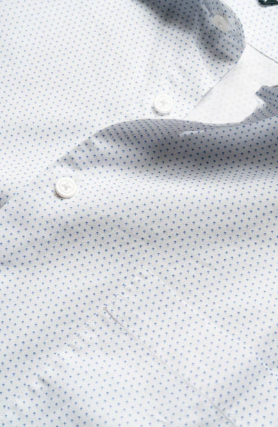 Rodd & Gunn Beethams Original Fit Dot Print Short Sleeve Button-up Shirt In Snow