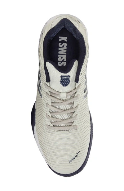 Shop K-swiss Hypercourt Express 2 Tennis Shoe In Vaporous Gray/ White/ Peacoat