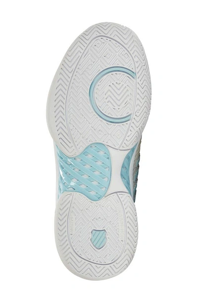Shop K-swiss Hypercourt Express 2 Tennis Shoe In Gray/ White/ Blue Glow