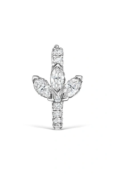 Shop Maria Tash Diamond Lotus Eternity Hoop Earring In White Gold
