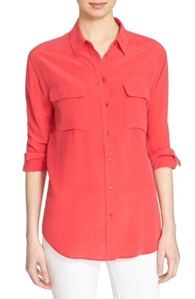 Equipment Slim Signature Short Sleeve Silk Shirt