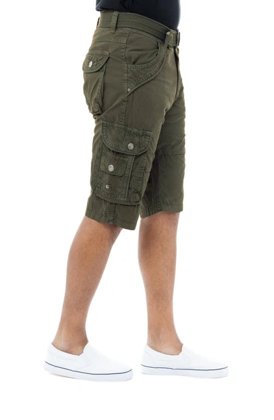 X-ray Belted Bermuda Cargo Shorts In Olive