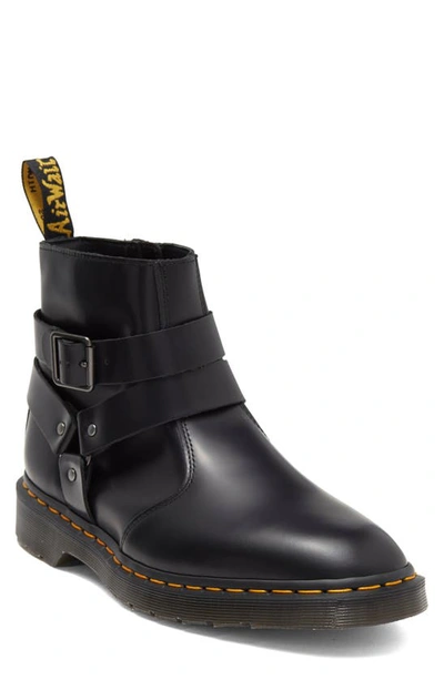 Shop Dr. Martens' Jaimes Buckle Chelsea Boot In Black Smooth