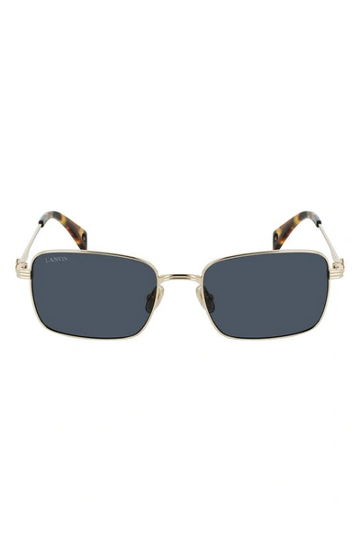 Shop Lanvin Mother & Child 56mm Rectangular Sunglasses In Gold/ Grey