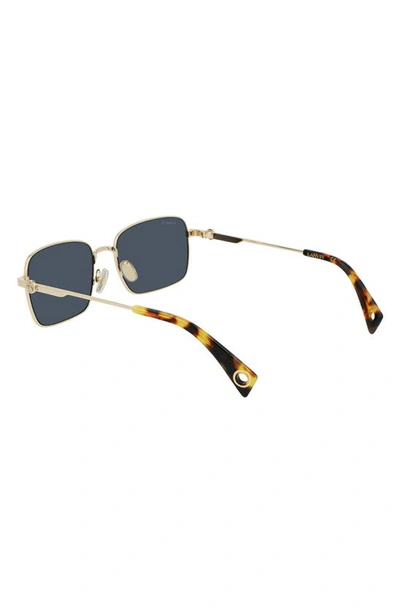 Shop Lanvin Mother & Child 56mm Rectangular Sunglasses In Gold/ Grey
