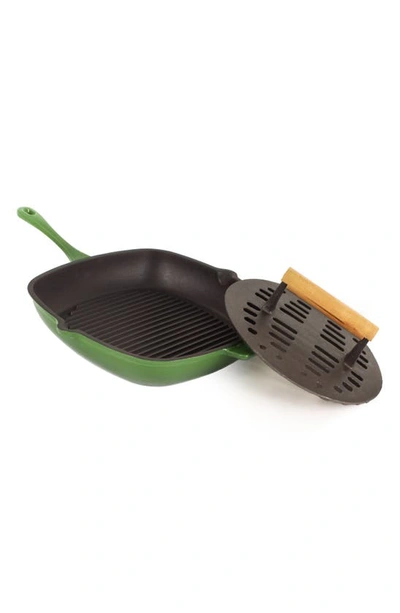 Berghoff Neo 2-piece Cast Iron Grill Set In Green