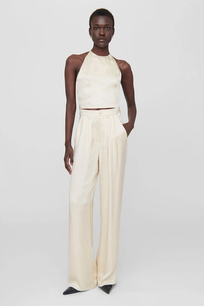Shop Anine Bing Leslie Top In Oyster In White