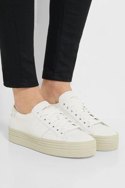 Shop Saint Laurent Court Classic Leather Sneakers