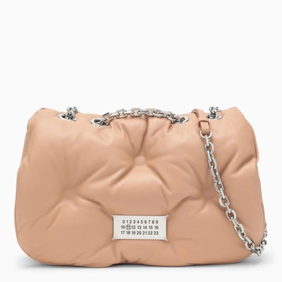 Shop Maison Margiela | Glam Slam Shoulder Bag Nude Leather In Pink