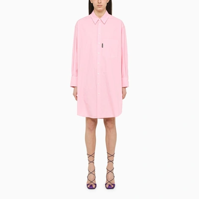 Shop Palm Angels | Pink Cotton Chemisier Dress