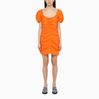 Shop Ganni | Orange Draped Dress