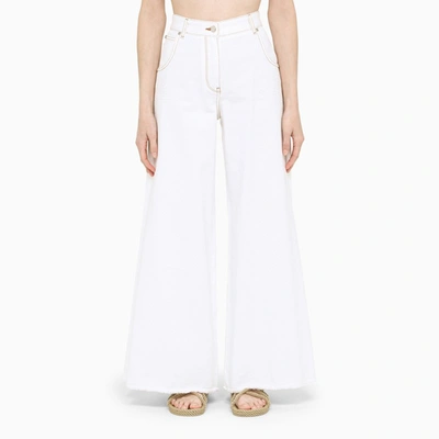 Shop Etro Loose-fitting White Jeans
