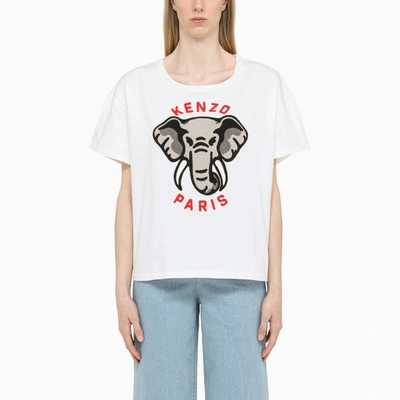 Shop Kenzo | White  Elephant T-shirt