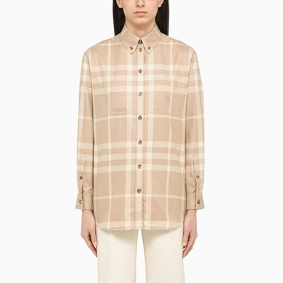 Shop Burberry | Beige/camel Check Shirt