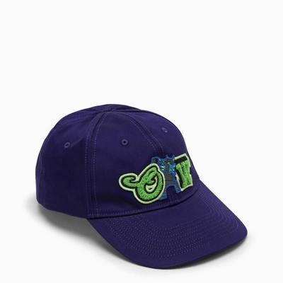 Shop Off-white Purple Hat With Embroidery