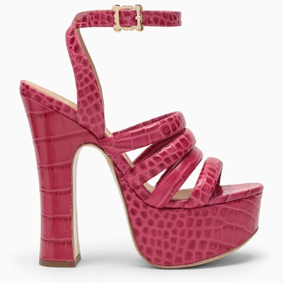 Shop Vivienne Westwood Britney Fuchsia Platform Sandal In Pink