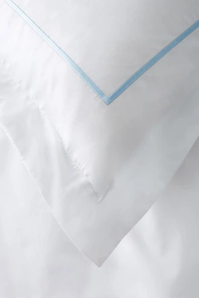 Melange Home Marrow Stripe Cotton Percale Duvet Set In Blue/white