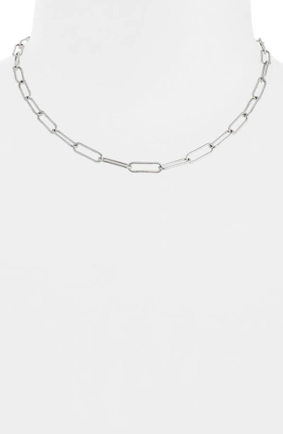 Shop Madewell Paperclip Chain Necklace In Light Silver Ox